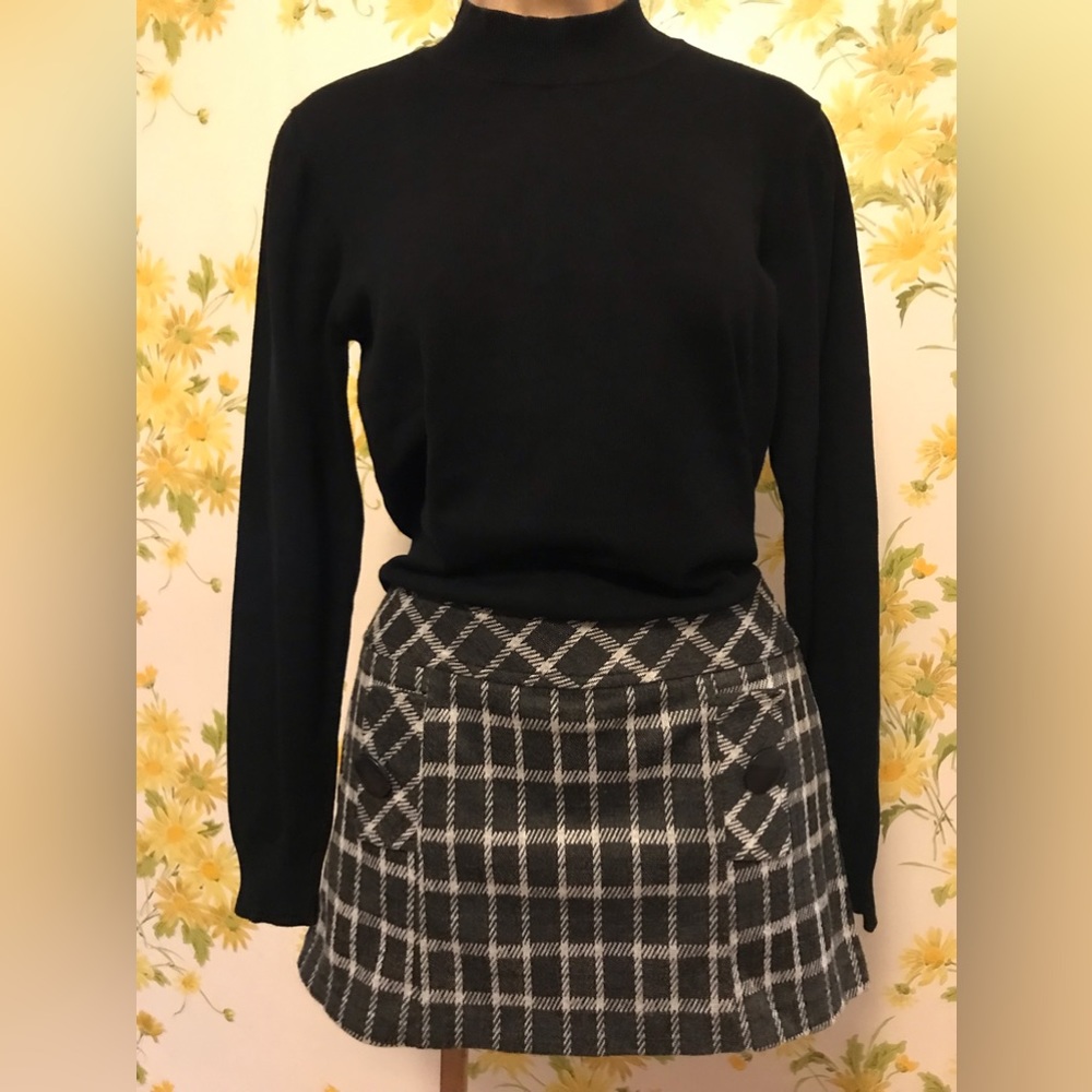 Dads plaid mini skirt size M